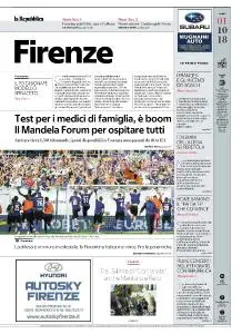 la Repubblica Firenze - 1 Ottobre 2018