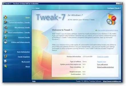 Tweak-7 1.0 Build 1175 Multilingual Portable