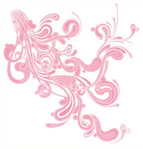 Vector flowing flower pattern design