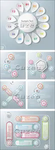 Vector - Infographic hexagon colorful gears