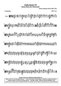 BachJS - Cello Suite VI - BWV 1012 - Sarabande