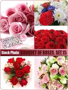 Bouquet of roses. Set.15 - Stock Photo
