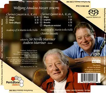 Mozart - Marriner & Marriner - Clarinet Concerto, Clarinet Quintet (2004) [Official Digital Download 24bit/88,2kHz] 