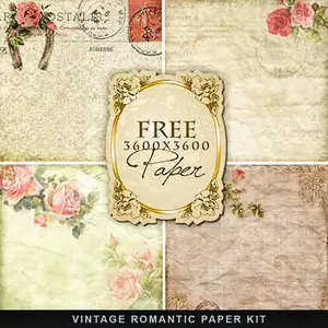 Vintage romantic paper textures