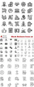 Vectors - Black Business Icons 49