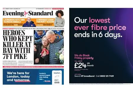 London Evening Standard – December 02, 2019