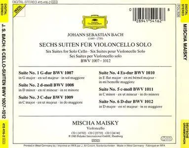 Misha Maisky - J.S. Bach: 6 Cello-Suiten (1985)