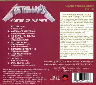 Metallica - Master Of Puppets (1986) [DCC, GZS-1133]