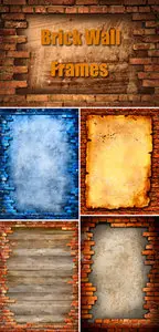 Stock Photo - Old Brick Wall Frames