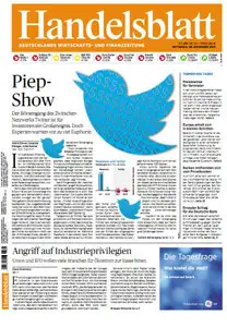 Das Handelsblatt vom 06 November 2013