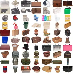 Clipart - Boxes, bottles and other containers