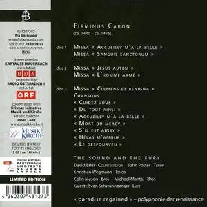 Firminus Caron (ca. 1440 – ca. 1475) - Masses & Chansons - The Sound and The Fury (2013) {3CD fra bernardo Digital Download}
