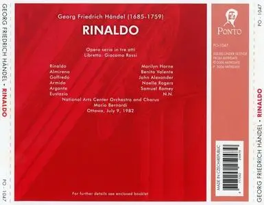 Mario Bernardi, National Arts Center Orchestra, Marilyn Horne, Samuel Ramey - George Frideric Handel: Rinaldo (2006)
