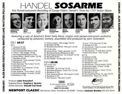 Johannes Somary, AmorArtis Orchestra - Handel: Sosarme (1994)