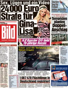 Bild Zeitung vom 02 Januar 2016