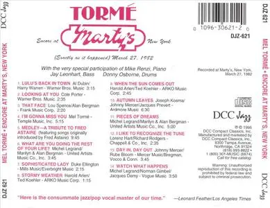 Mel Torme - Encore at Marty's, New York (1982/1995)