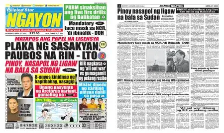 Pilipino Star Ngayon – Abril 27, 2023