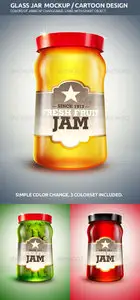 GraphicRiver Glass Jar Mockup / Cartoon Design