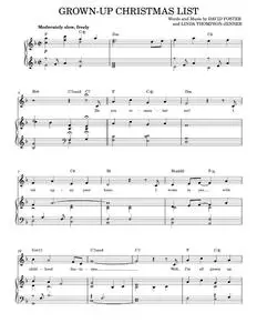 Grown-Up Christmas List - Amy Grant, David Foster, Michael Buble (Piano Vocal)