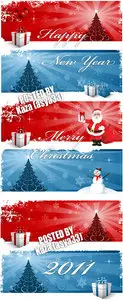 New Year banners