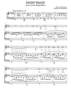 Night Waltz - A Little Night Music Musical, Stephen Sondheim (Piano Vocal)