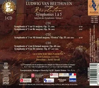 Jordi Savall, Le Concert des Nations - Ludwig van Beethoven: Symphonies Nos. 1-5 (2020)
