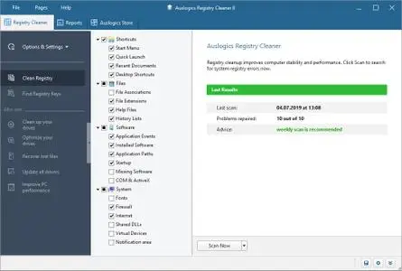 Auslogics Registry Cleaner Professional 8.2.0.4 Multilingual Portable
