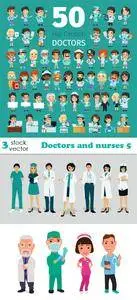 Vectors - Doctors and nurses 5