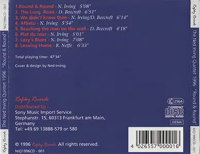 The Ned Irving Quintet - Round & Round [Rafsky Rec. NIQ1996CD-001] {1996}