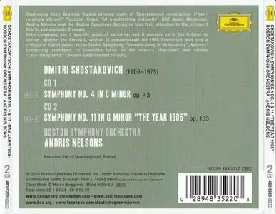 Shostakovich - Symphonies Nos. 4 & 11 - Boston Symphony Orchestra, Andris Nelsons (2018) {2CD Set Deutsche Grammophon 483 5220}