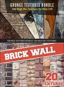 Grunge Textures Bundle: 304 High-Res Textures
