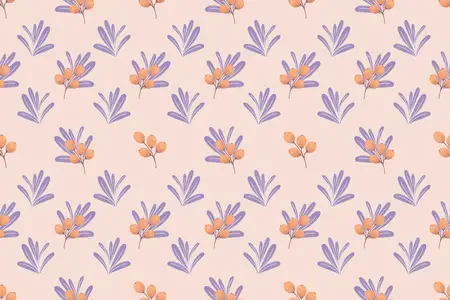 EE - Peach Purple Berry Seamless Pattern JECX34D