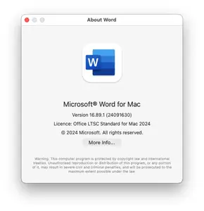 Microsoft Word for Mac 2024 LTSC Standard v16.89.1 VL Multilingual