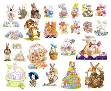Little Bunnies - Clipart for Photoshop