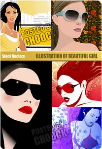 Stock Vector: Illustration of beautiful girl