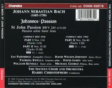 Harry Christophers, The Sixteen - Johann Sebastian Bach: Johannes-Passion (1990)