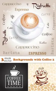 Vectors - Backgrounds with Coffee 2