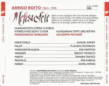 Boito - Mefistófele - Ramey - Domingo ( 2 CD ´S  1990 )