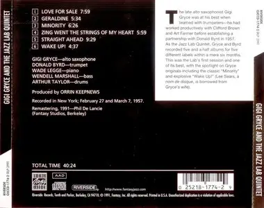 Gigi Gryce - Gigi Gryce & the Jazz Lab Quintet (1957) [Remastered 1992]