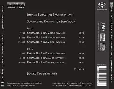 Jaakko Kuusisto - Johann Sebastian Bach: Sonatas and Partitas for Solo Violin (2018)