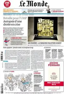 Le Monde et Le Monde des Livres du Vendredi 30 Novembre 2012