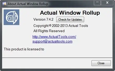 Actual Window Rollup 7.4.2
