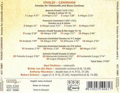 Roel Dieltiens - Vivaldi & Geminiani: Sonatas for Violoncello and Basso Continuo (1991) Reissue 2008