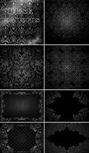 Black backgrounds - patterns set