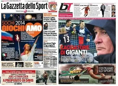 La Gazzetta dello Sport (08-02-14) + Betting Time