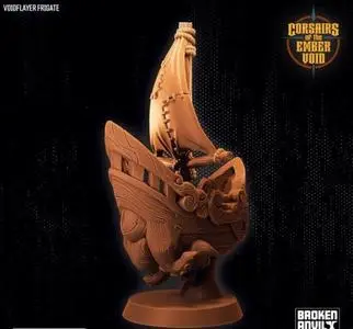 Corsairs of the Ember Void - Voidflayer Frigate  3D Print Model