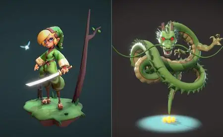 Linku and Shenron - Dragon Ball