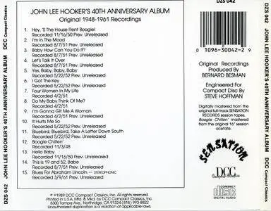 John Lee Hooker - 40th Anniversary Album (1989) {DCC Compact Classics}