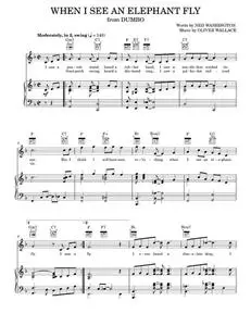 When I See An Elephant Fly (from Walt Disney's Dumbo) - Ned Washington (Piano-Vocal-Guitar)