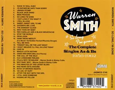 Warren Smith - So Long, I'm Gone: The Complete Singles A's & B's, 1956-1962 (2019) {Jasmine Records JASMCD 3740}